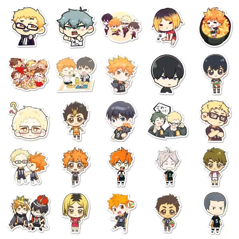 Haikyuu Volleyball Anime Sticker Set of 50 Pieces