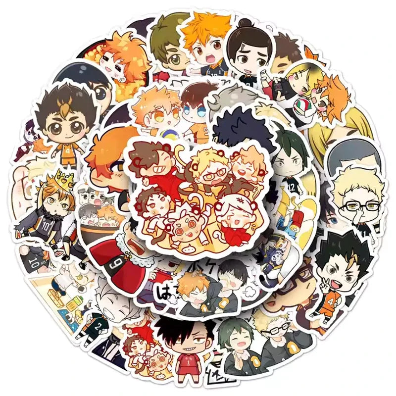 Haikyuu Volleyball Anime Sticker Set of 50 Pieces