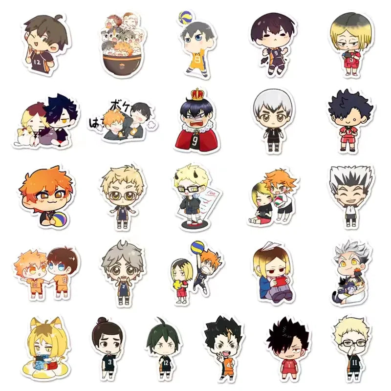 Haikyuu Volleyball Anime Sticker Set of 50 Pieces