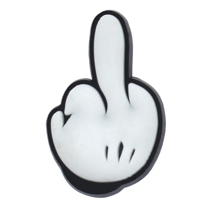 Hand Gestures Middle Finger Heart OK Croc Charms
