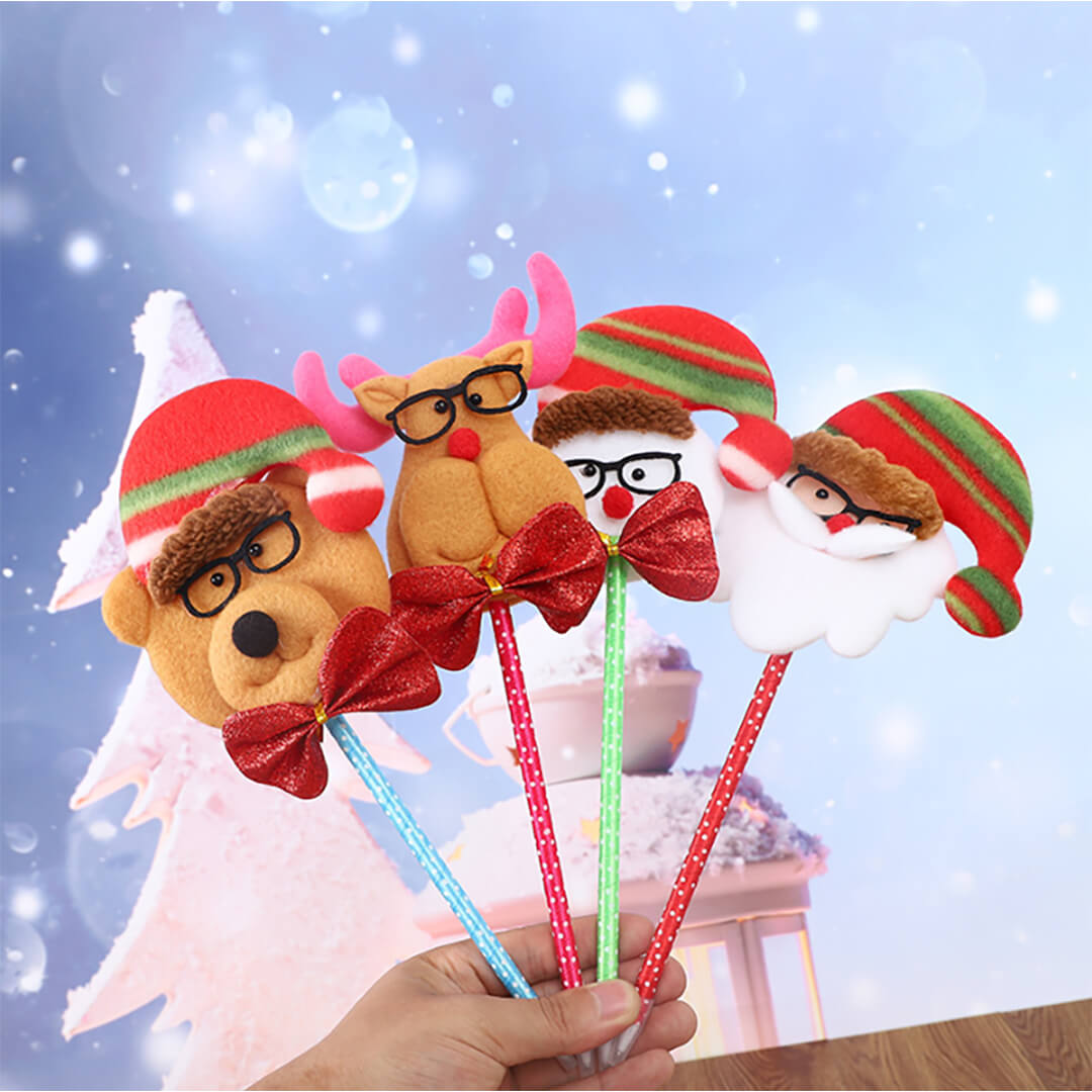 Handmade Christmas Ballpoint Pens Festive Fabric