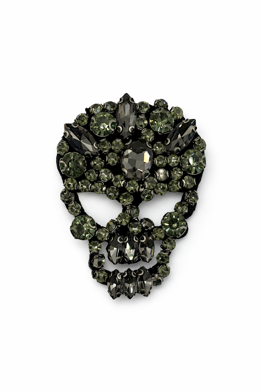 Handmade Crystal Skull Brooch Geometric Petit Détail Lebanon