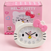 Hello Kitty face shaped clock with pink retail box