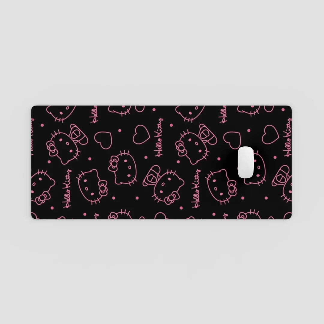 Phone case with Hello Kitty pattern on a black background