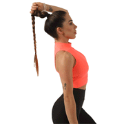 High Neck Sports Bra Pink