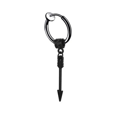 Black Clip On Earring Arrow Shape