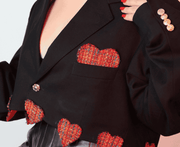 Golden Heart Cropped Blazer