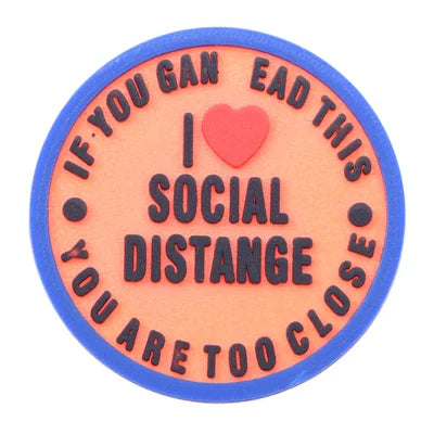 I Love Social Distance Croc Charm for Crocs | Jibbitz