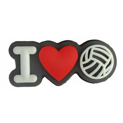 I Love Volleyball Croc Pin