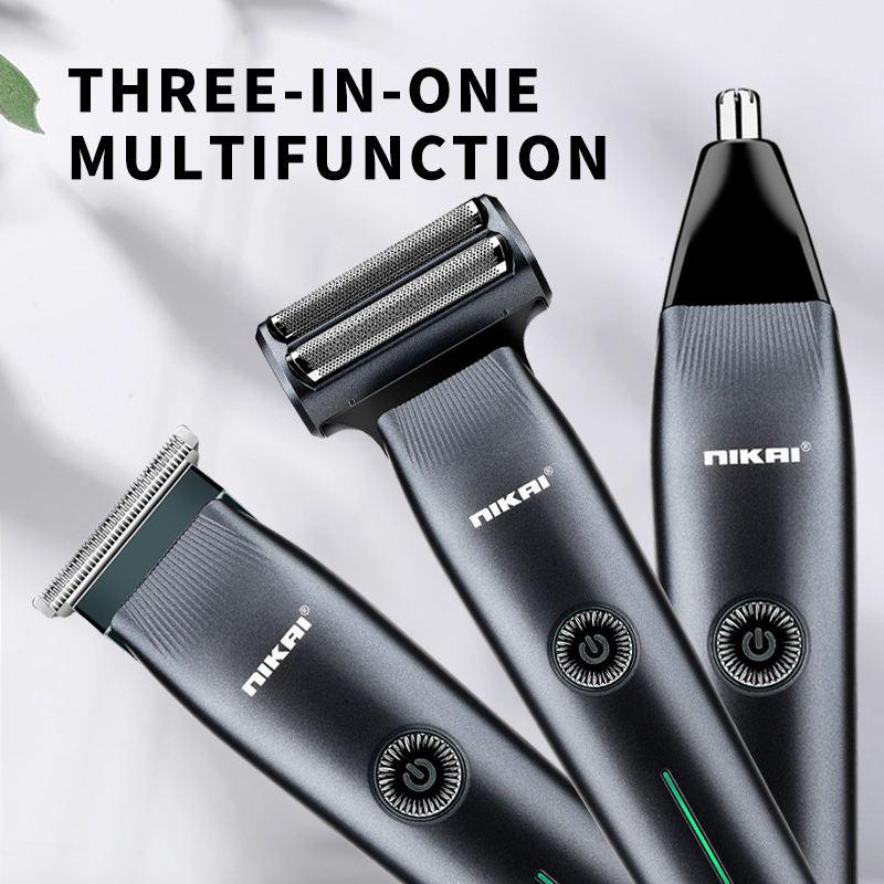 Nikai NK-822 3-in-1 Hair Clipper, Nose Trimmer & Beard Shaver