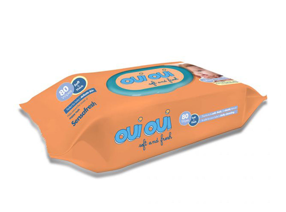 Oui Oui Sensa Fresh Orange Wipes 80 Pieces