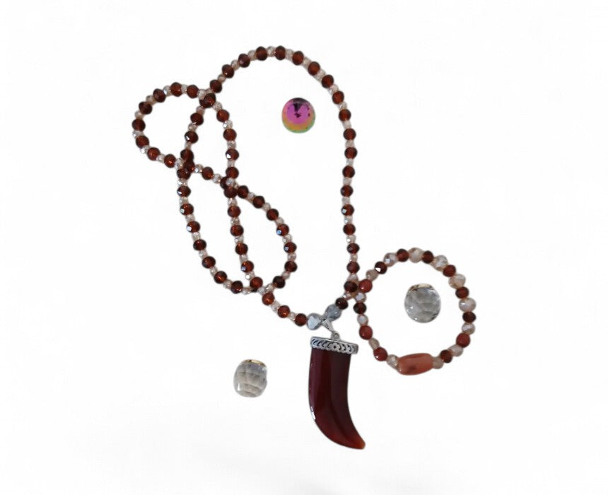 Brown Drik Handmade Necklace Bracelet Set