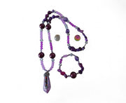 All Purple Necklace Bracelet Set