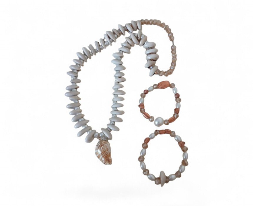 Shell Handmade Necklace Bracelet Set