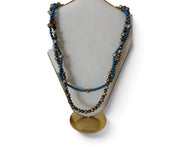 Bronze & Navy Blue Necklace