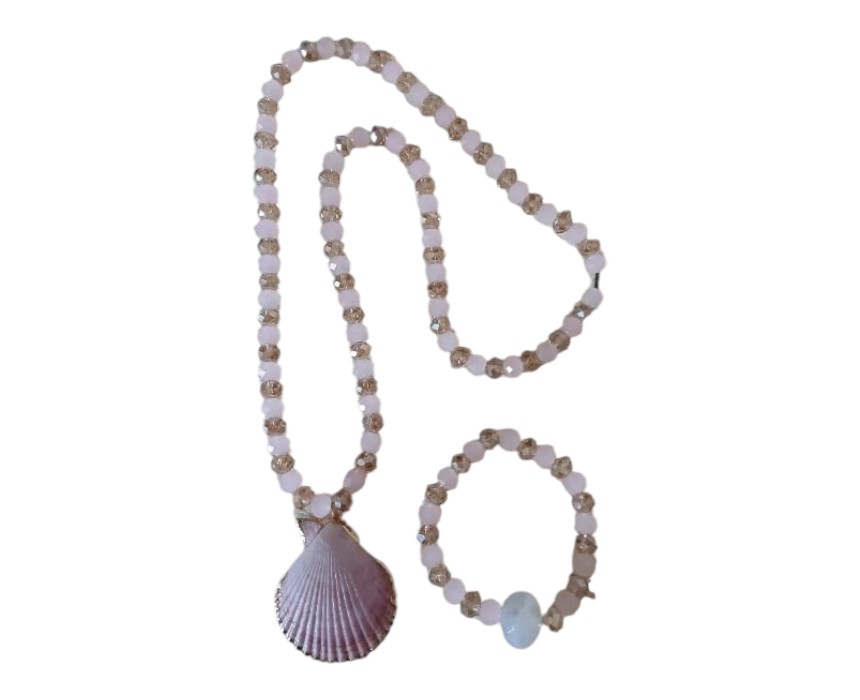 Crystal Necklace Bracelet Set