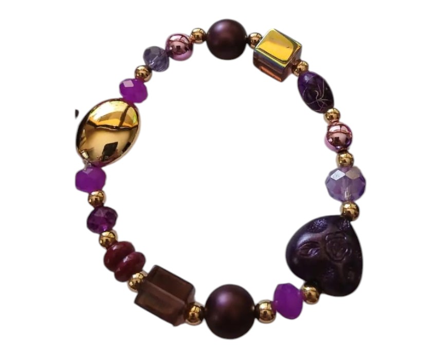 Purple Handmade Beaded Bracelet