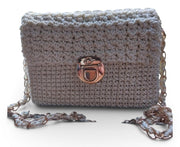 Cream Golden Mini Cross Body Shoulder Bag