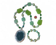 Green Crystal Jewelry Set