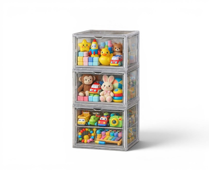 Multi-Purpose Storage Boxes Set of 3 Plastic