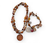 Beaded Camel Artizana Necklace and Bracelet Set