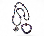 Purple Handmade Necklace Set