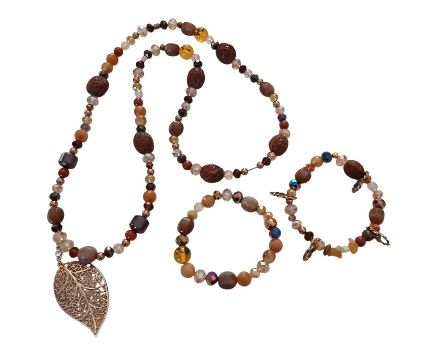 Handmade Bohemian Crystal Jewelry Set