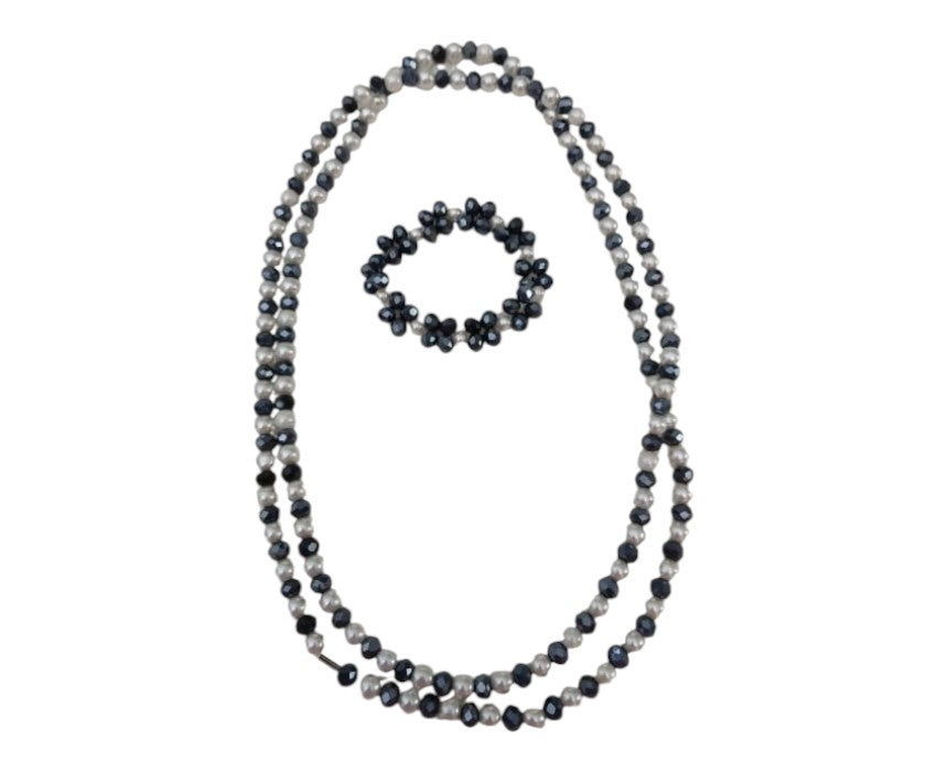Handmade Pearl Crystal Jewelry Set