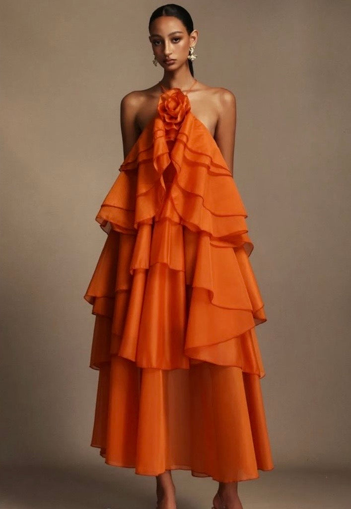 Fly Me Away Ruffles Sexy Shoulders Dress