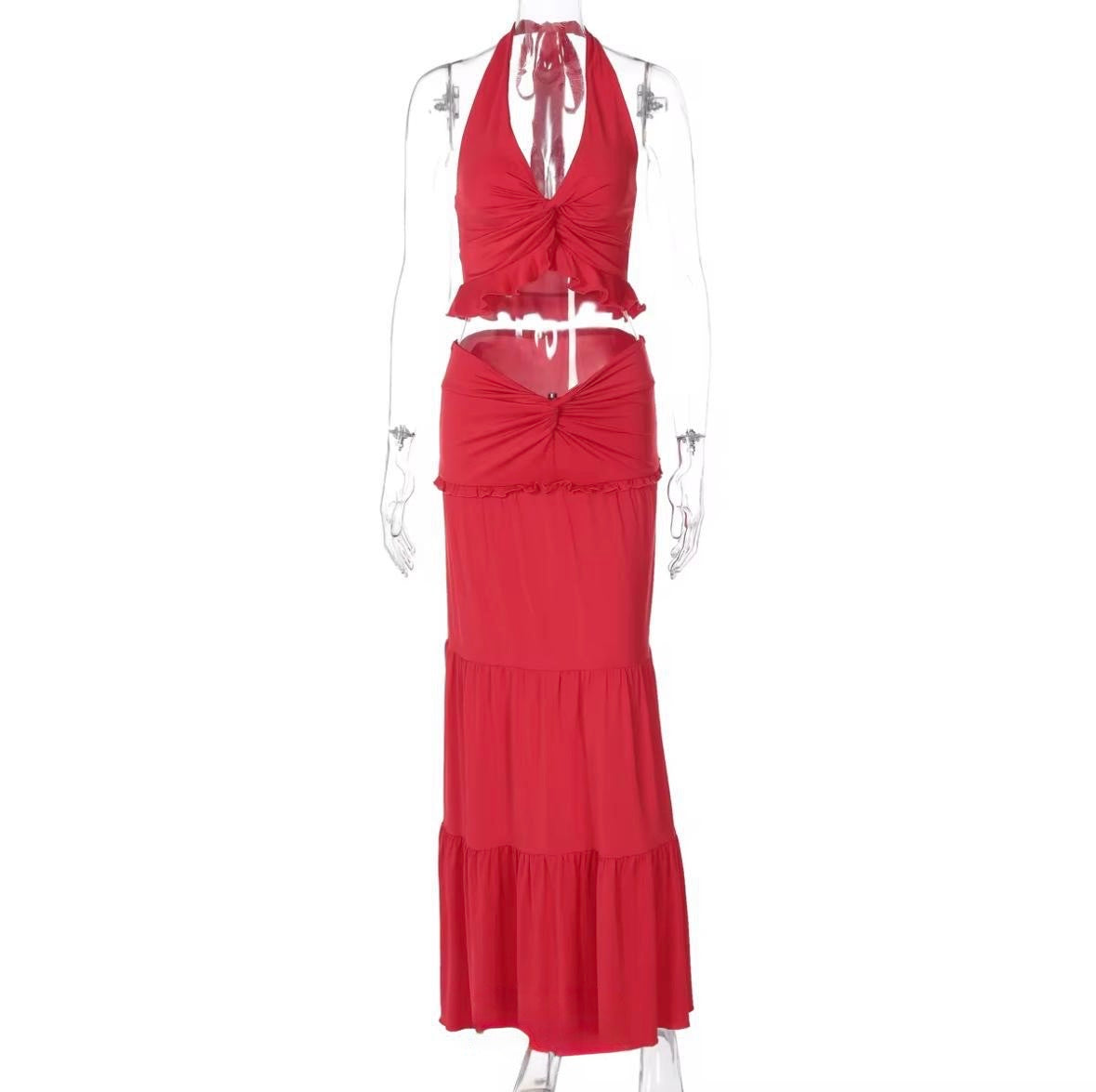 Rio Set Ruffles Skirt and Crop Top