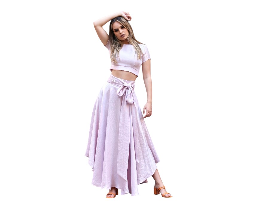 Tammy Irisé Silk Wrap Skirt