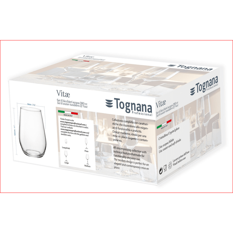 The German Outlet, Tognana, Pack of 6 tumbler - 380cc