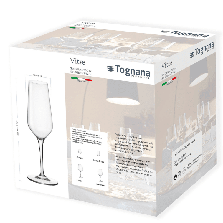 The German Outlet, Tognana, Pack of  6 Futes-230 CC