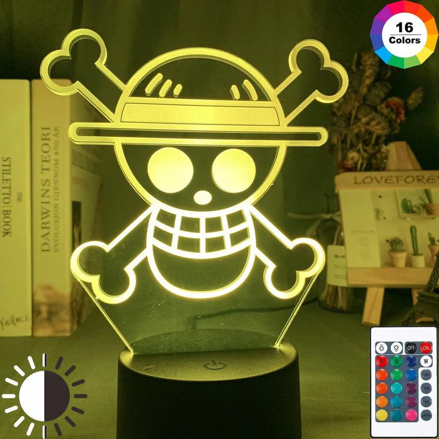 One Piece Logo 3D LED Illusion Light Anime Decor - Nakama Lebanon