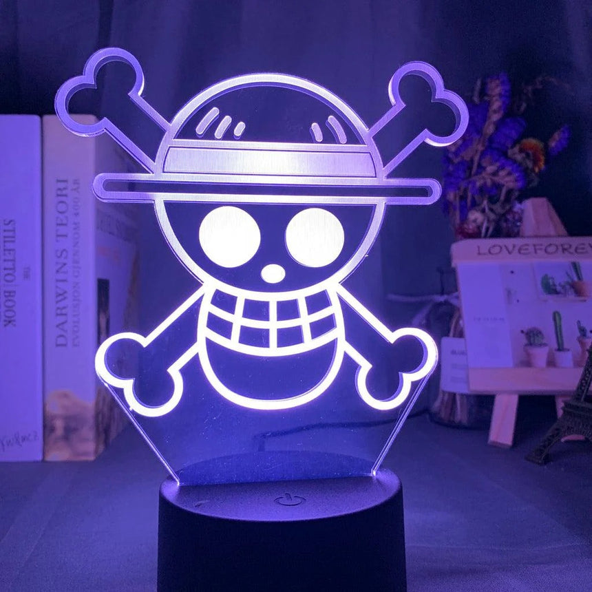 One Piece Logo 3D LED Illusion Light Anime Decor - Nakama Lebanon