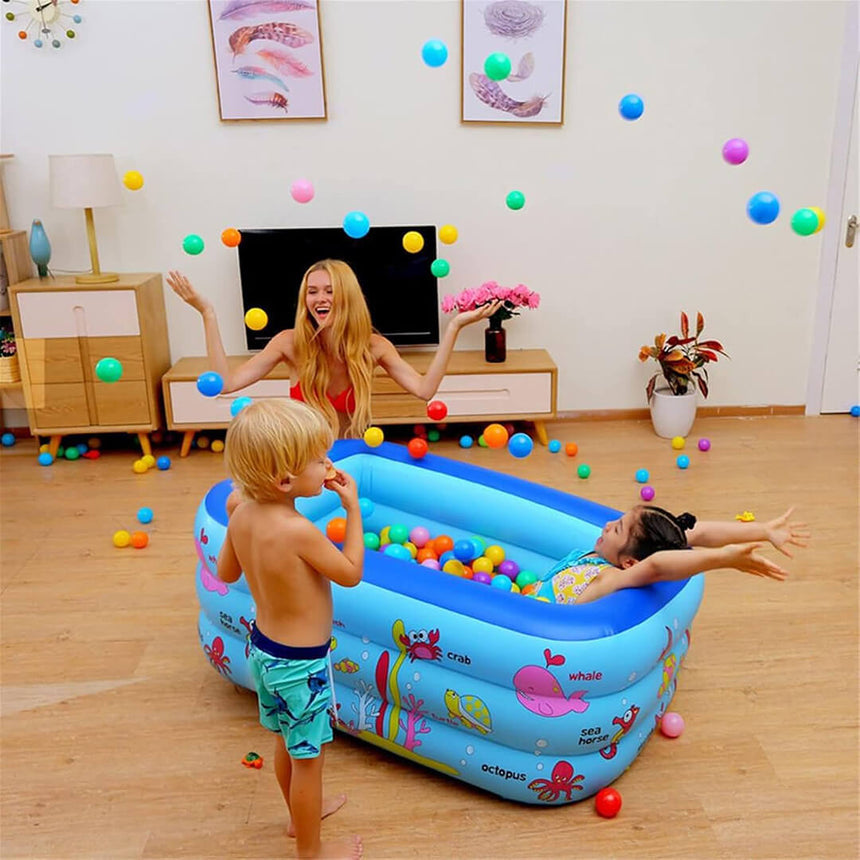 Inflatable Kids Swimming Pool – Durable Outdoor Pool in 3 Sizes