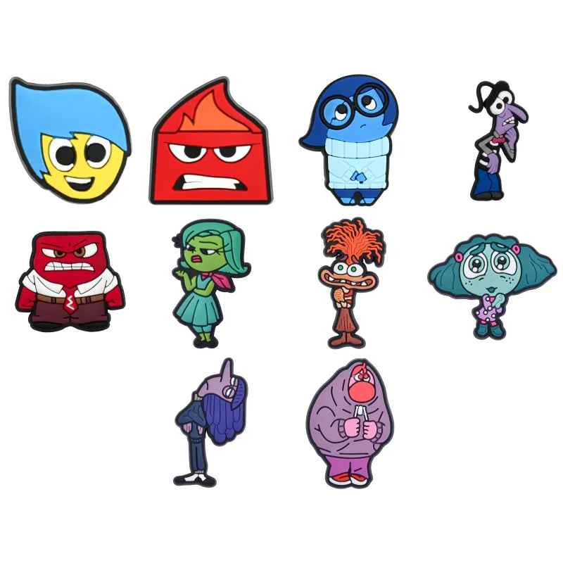 Inside Out Emotions Joy Anger Anxiety Disgust Embarrassment Envy  Sadness Fear Boredom Croc Charms for Croc s| Jibbitz