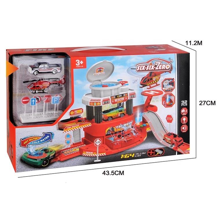 Interactive Color Changing Fire Car Wash Set