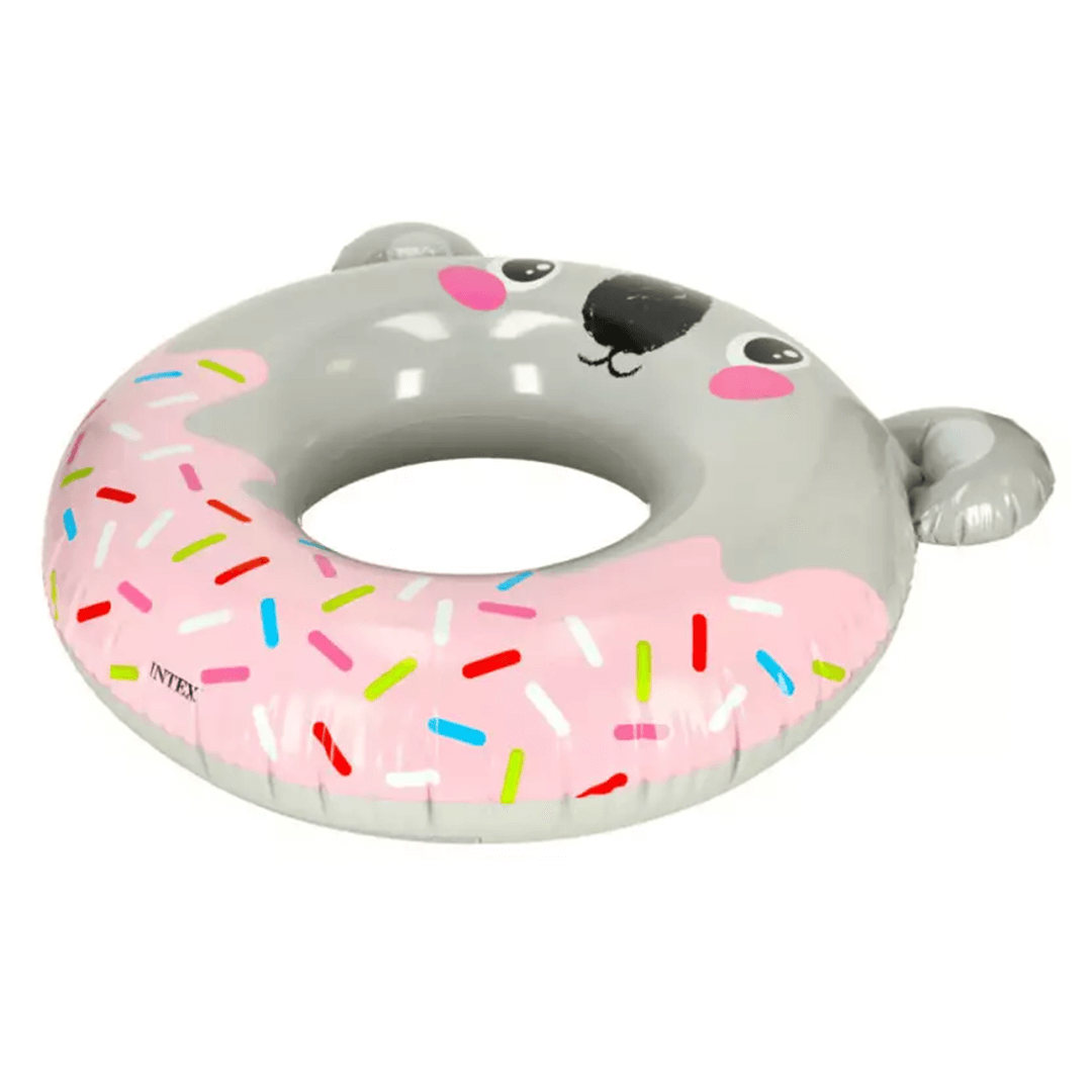 INTEX Cute Animal Inflatable Swim Rings – Sloth, Panda & Kitten (Ages 3+)