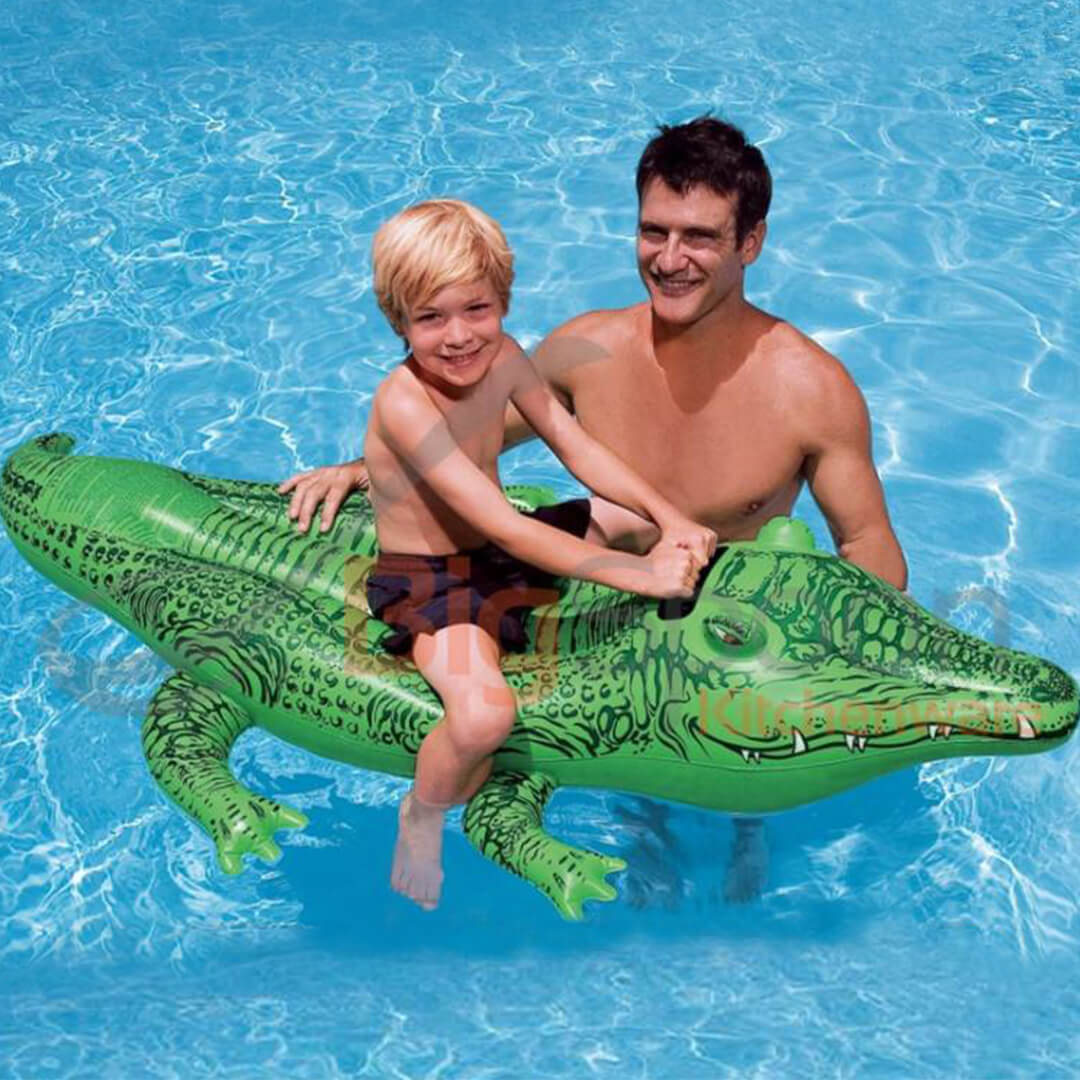 INTEX Inflatable Crocodile Ride-On Pool Float 168 * 86 cm