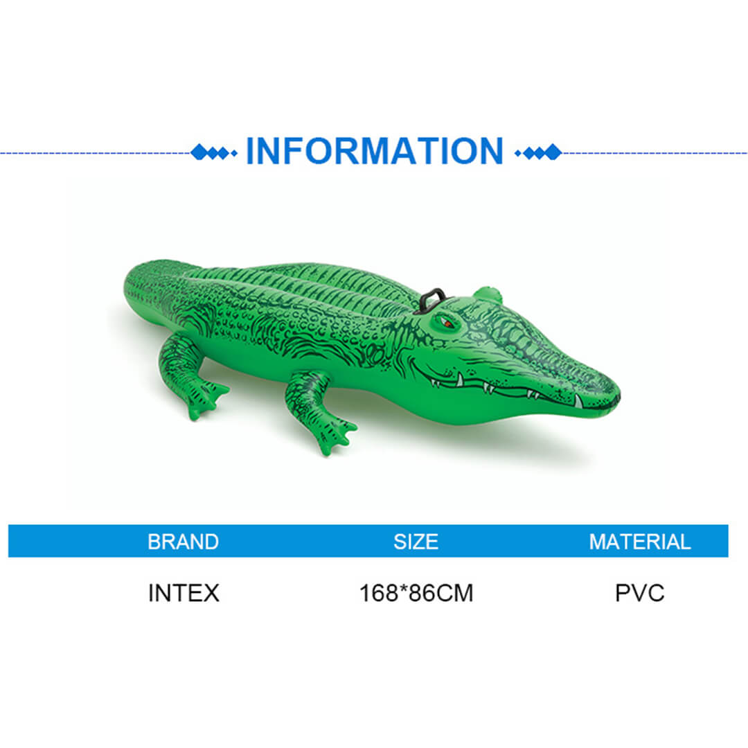 INTEX Inflatable Crocodile Ride-On Pool Float