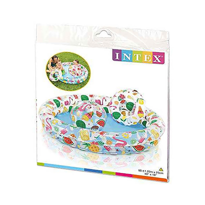 Intex Inflatable Fruits Pool Set - Includes Swim Ring & Beach Ball