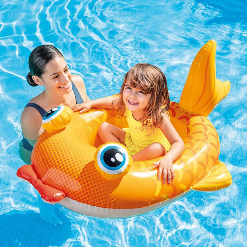 INTEX Inflatable Pool Ride-On Floats – Plane, Fish & Boat orange