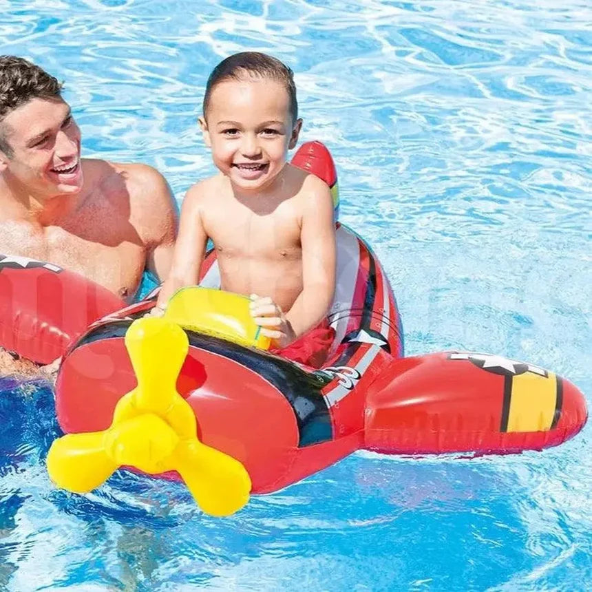INTEX Inflatable Pool Ride-On Floats – Plane, Fish & Boat red
