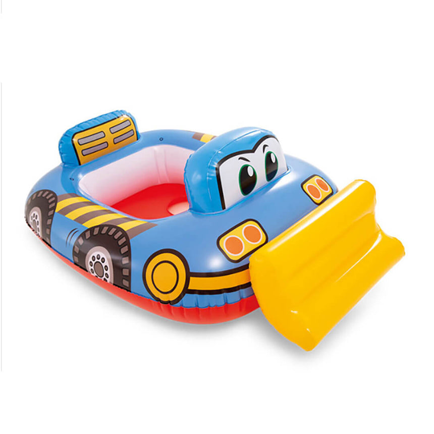 Intex tractor inflatable float for toddlers boys in blue and yellow color