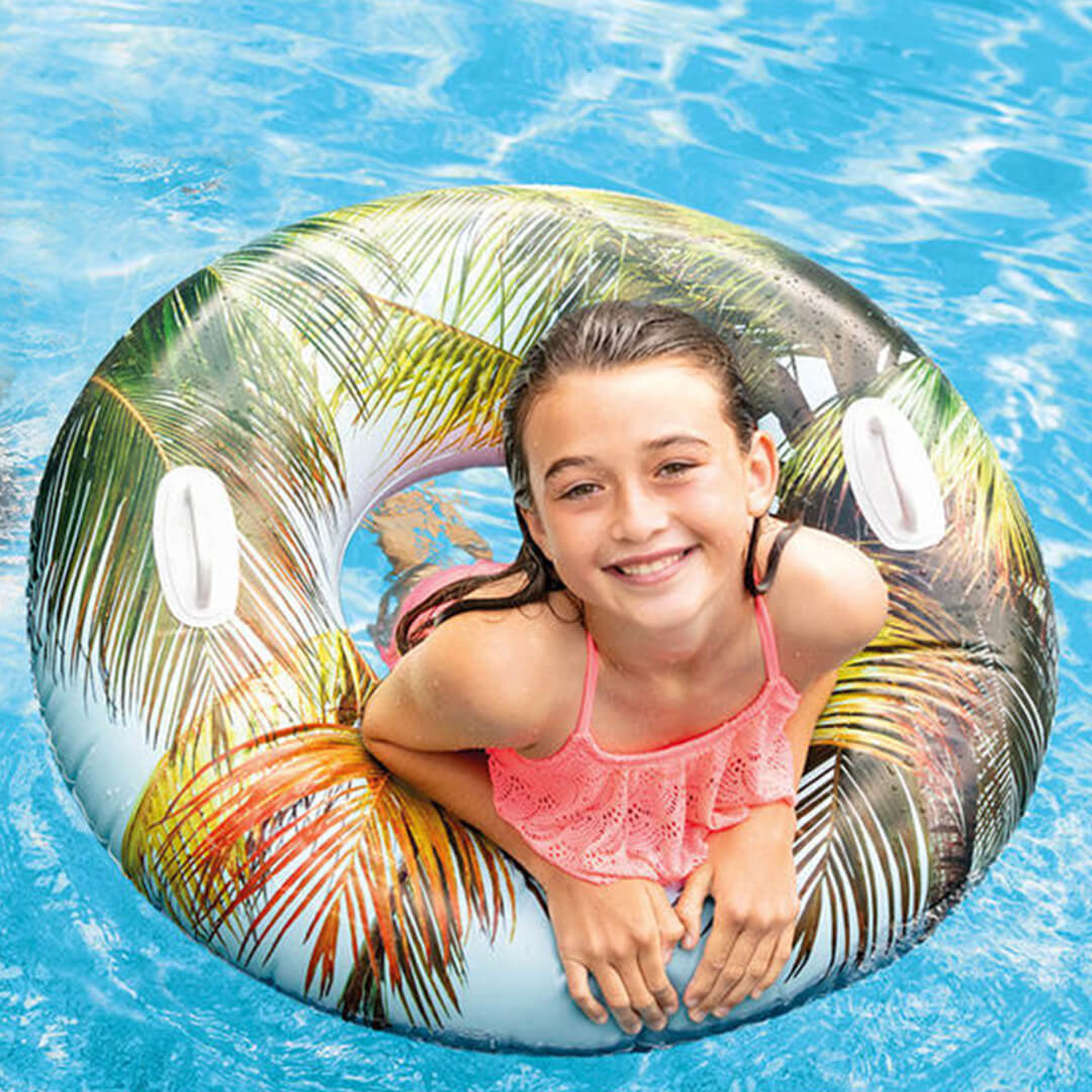 INTEX Inflatable Transparent Tropical Tubes - Ages 9+