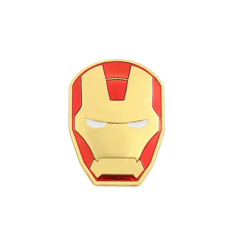 Red and gold Iron Man helmet on a white background