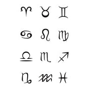 Zodiac Signs Temporary Tattoo (Semi-Permanent Tattoo)