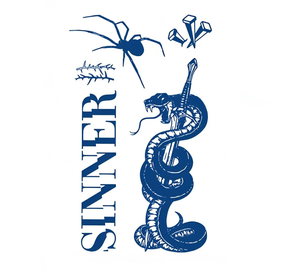 Sinner Temporary Tattoo (Semi-Permanent Tattoo)