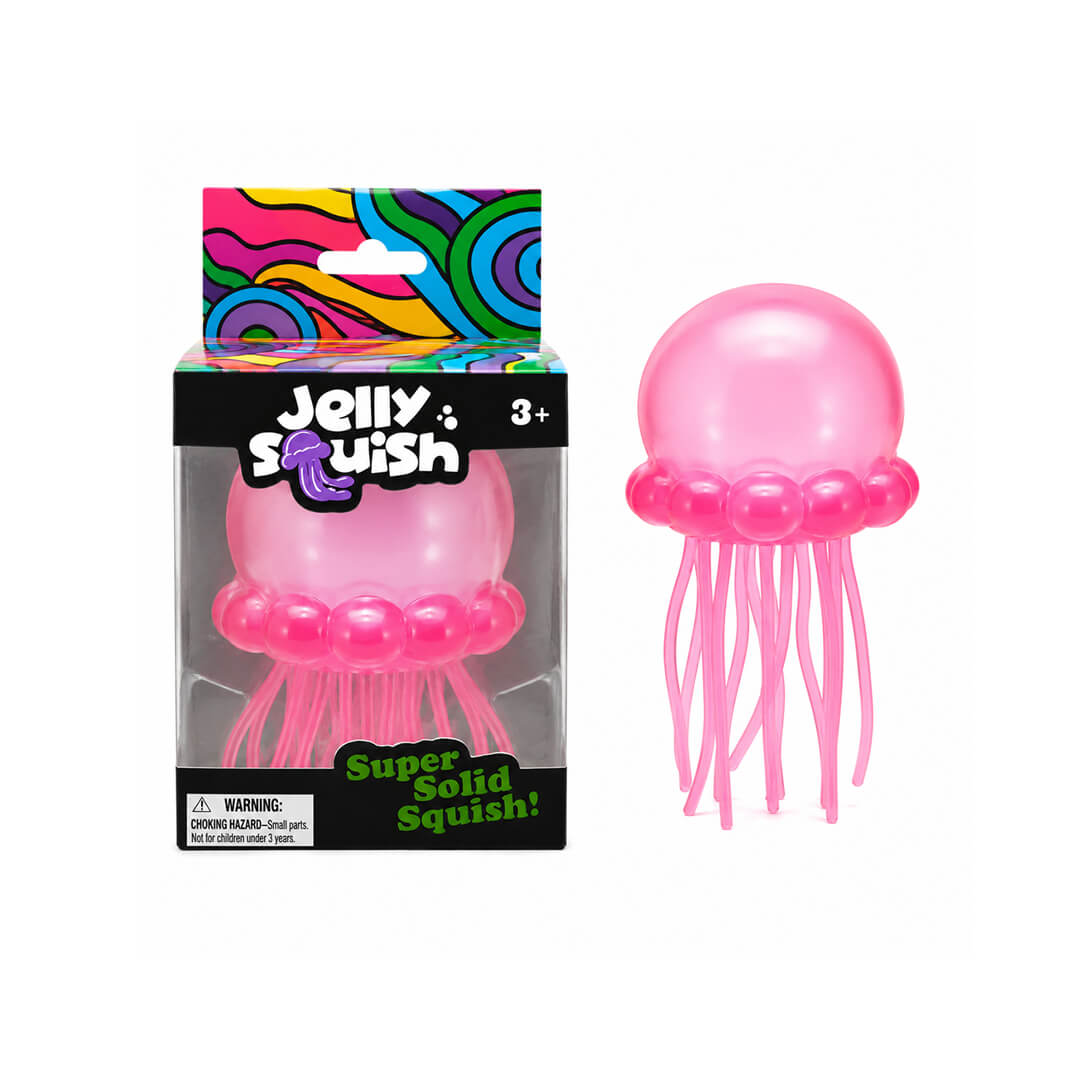 Jelly Squish sensory squeeze toy for kids, pink color